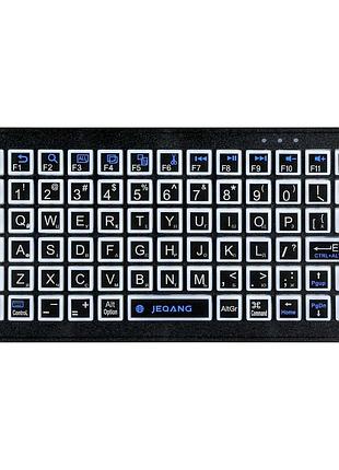 Мини-клавиатура беспроводная jeqang jb-512 bluetooth v5.2 и технология gfsk (rgb) подключения и совместимость с операционных