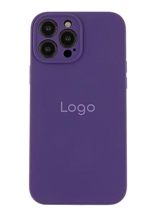 Чохол silicone case full із захистом камери для iphone 13 pro max amethyst