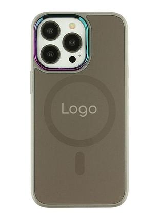 Чехол tpu foggy with magsafe для iphone 13 pro grey