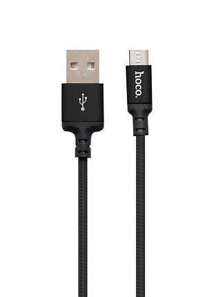 Кабель для зарядки usb hoco x14 times speed usb/мicrousb 2a 1 метр черный