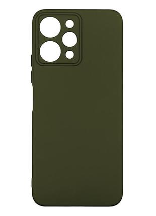 Чехол silicone cover с рамкой камеры (a) для xiaomi redmi 12 dark green