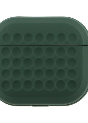 Футляр silicone fashion case с карабином для airpods 3 dark green