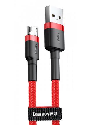 Дата кабель baseus cafule microusb cable 2.4a (1m) (camklf-b) червоний