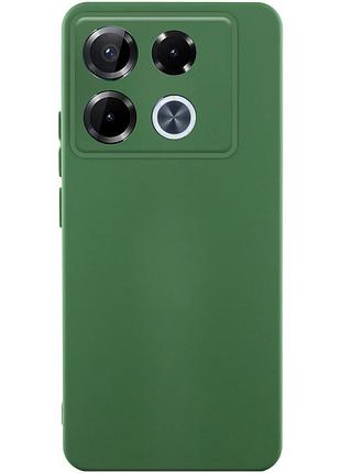 Чехол tpu getman liquid silk full camera для infinix note 40 pro 4g зеленый / dark green