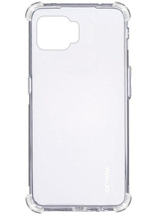 Tpu чохол getman ease logo посилені кути для oppo a93 безбарвний (прозорий)