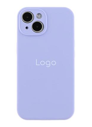 Чохол silicone case full із захистом камери для iphone 15 plus elegant purple
