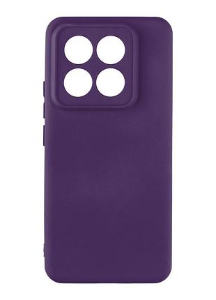 Чехол silicone cover с рамкой камеры (a) для xiaomi 14 pro purple