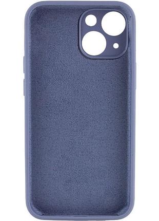 Чехол silicone case full camera protective (aa) no logo для apple iphone 15 plus (6.7") серый / lavender gray 2