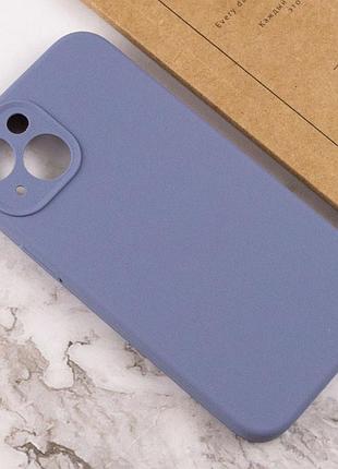 Чехол silicone case full camera protective (aa) no logo для apple iphone 15 plus (6.7") серый / lavender gray 3