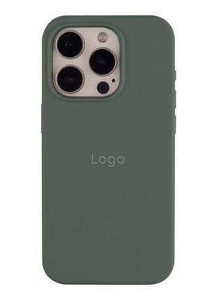 Чехол silicone case full size (aa) для iphone 15 pro max pine green