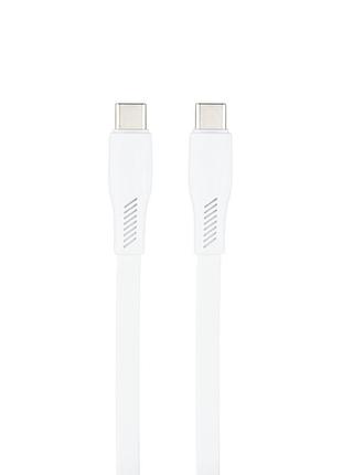 Кабель usb borofone bx85 usb-c на usb-c поддержка зарядки 60w (20v / 3a) для ноутбука белый