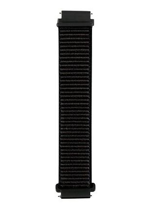 Ремешок nylon 20mm universal для samsung/amazfit/huawei текстильная застежка black