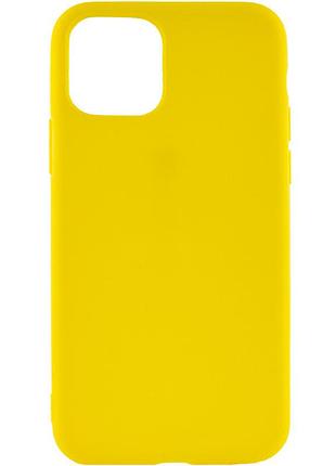 Силиконовый чехол candy для apple iphone 11 pro max (6.5") желтый