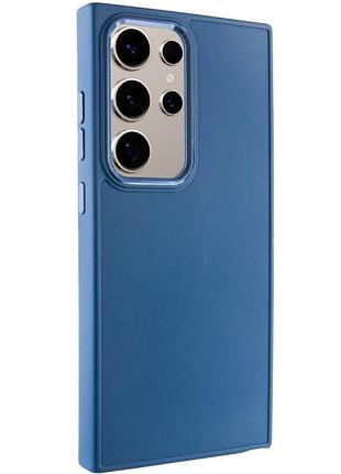 Tpu чехол bonbon metal style для samsung galaxy s23 ultra синий / denim blue