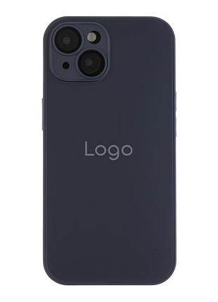 Чехол-накладка стеклянный матовый с защитой камеры matte ag-glass для iphone 15 graphite black