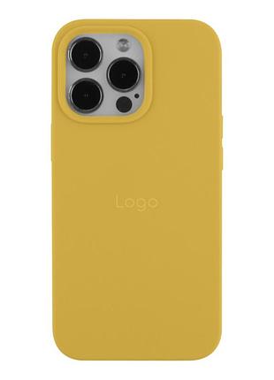 Чехол silicone case (aa) для iphone 14 pro max mellow yellow
