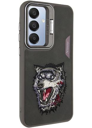 Чехол tpu friends стильный принт для samsung galaxy a55 кольцо-держатель/подставка, grey wolf