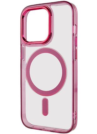 Чохол tpu iris with magsafe для apple iphone 13 pro max (6.7") бордовий 3