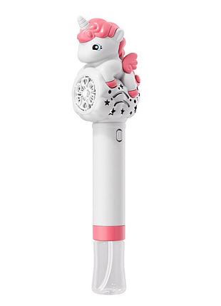 Пістолет з мильними бульбашками h055 little unicorn + bottle 50ml pink