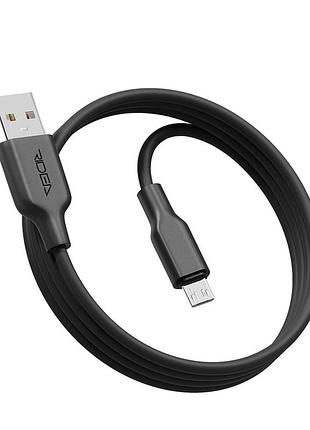 Кабель usb ridea rc-m114 soft silicone fast charging 60w usb - microusb 3a 1m black