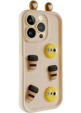 Чехол tpu toys case with ears для apple iphone 12 pro max (6.7") sand