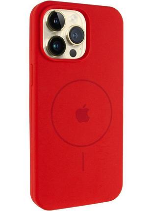 Чехол silicone case full protective (aa) v2 with magsafe для apple iphone 15 pro (6.1") красный / red