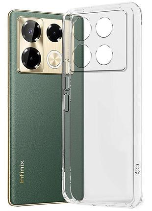 Чохол tpu transparent 1.5 мм із захистом камери для infinix note 40 pro 4g, прозорий захисний кейс безбарвний