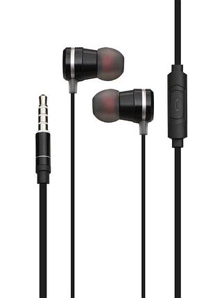 Проводные наушники 3.5mm hoco m16 ling sound вакумные с микрофоном 1.2m black