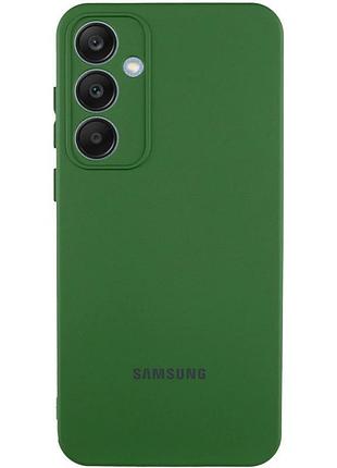 Чехол silicone cover lakshmi full camera (aa) with logo для samsung galaxy s25 зеленый / dark green