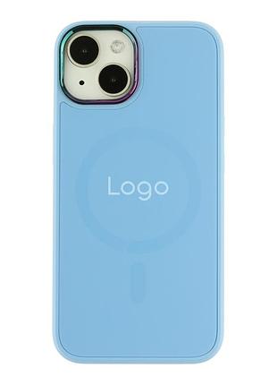 Чехол tpu foggy with magsafe для iphone 14 blue