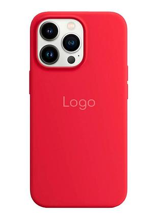 Чохол silicone magsafe посиленого захисту для apple iphone 13 pro max red