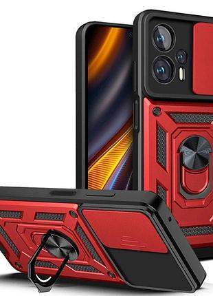 Чохол ummi camshield serge ring для xiaomi poco x4 gt червоний