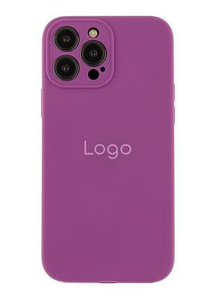 Чохол silicone case full із захистом камери для iphone 13 pro max grape