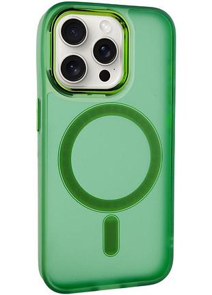 Чехол tpu+pc lily with magsafe для apple iphone 12 pro / 12 (6.1") army green