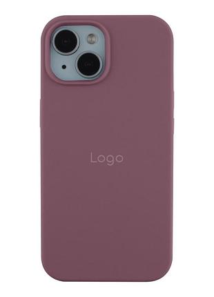 Чехол silicone case (aa) для iphone 15 plus blackcurrant