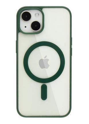 Чехол colors magsafe tpu color для apple iphone 15 forest green