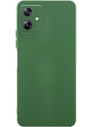Чехол tpu getman liquid silk full camera для motorola moto g54 зеленый / dark green