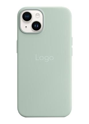 Чехол silicone magsafe посиленого захисту для apple iphone 14 plus succulent
