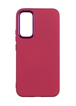 Чехол silicone cover metal рамка (aa) для samsung galaxy a34 5g maroon