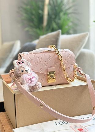 Сумка преміум жіноча  pochette metis east west pink 7463