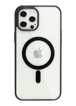 Чехол colors magsafe tpu color для apple iphone 12 pro max black