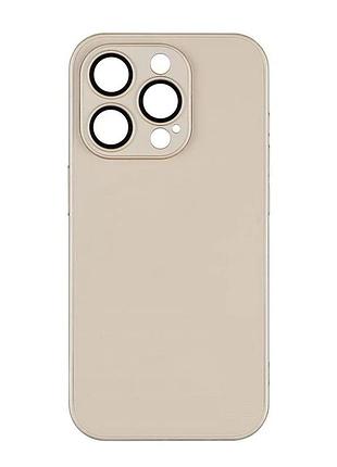 Чехол-накладка стеклянный матовый с защитой камеры matte ag-glass для iphone 14 pro cardamom purple