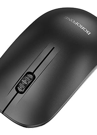 Мышь usb беспроводная borofone bg14 planet, с bluetooth и usb-ресивером 2.4g, 1000 dpi black