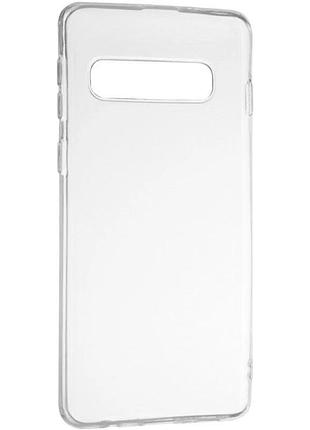 Прозора накладка tpu transparent 1,5mm чехол на тильну панель смартфона samsung galaxy s10+
