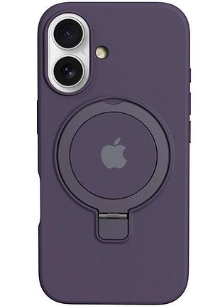 Чохол silicone case full protective with ring для apple iphone 16 plus (6.7") purple