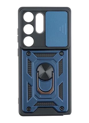 Чохол накладка guard shield armor з кільцем для samsung galaxy s25 ultra 5g dark blue