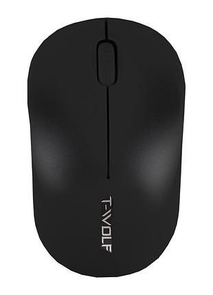Беспроводная оптическая usb мышка twolf q4 2.4g совместимость с windows, macos, linux черный