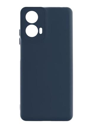 Чехол silicone cover с рамкой камеры (a) для motorola g24 power dark blue