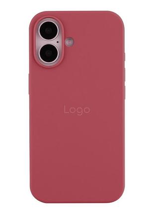 Чохол silicone case full size (aa) new box для iphone 16 plus rose red