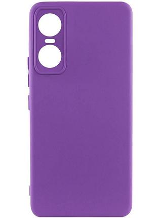Чехол silicone cover lakshmi full camera (a) для tecno pop 6 pro фиолетовый / purple